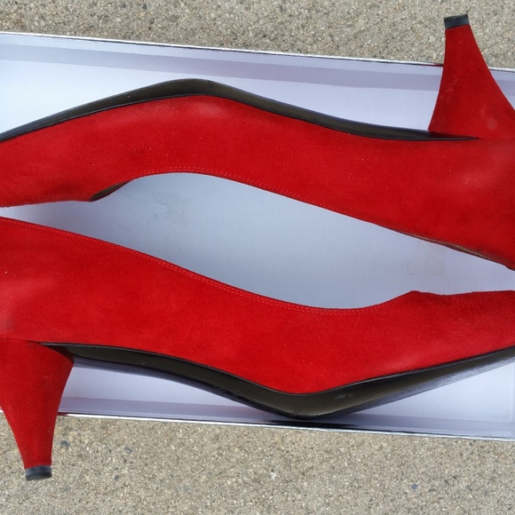 Sigerson Morrison Shoes - Red Kitten Heel Shoes Sigerson Morrison Shoes - Red Kitten Heel Shoes